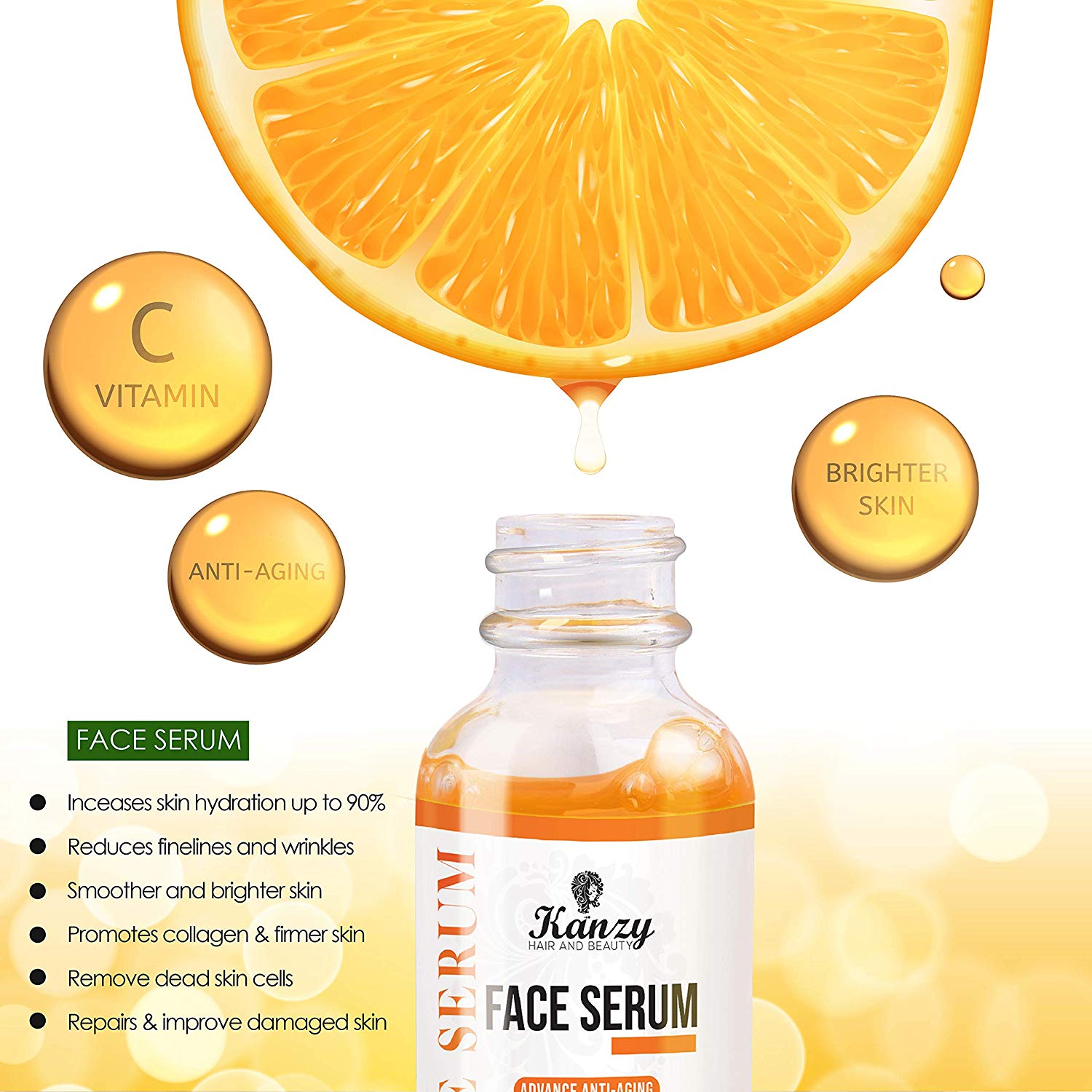 Pure Best Vitamin C Serum with 20% Hyaluronic Acid For Face | Skin